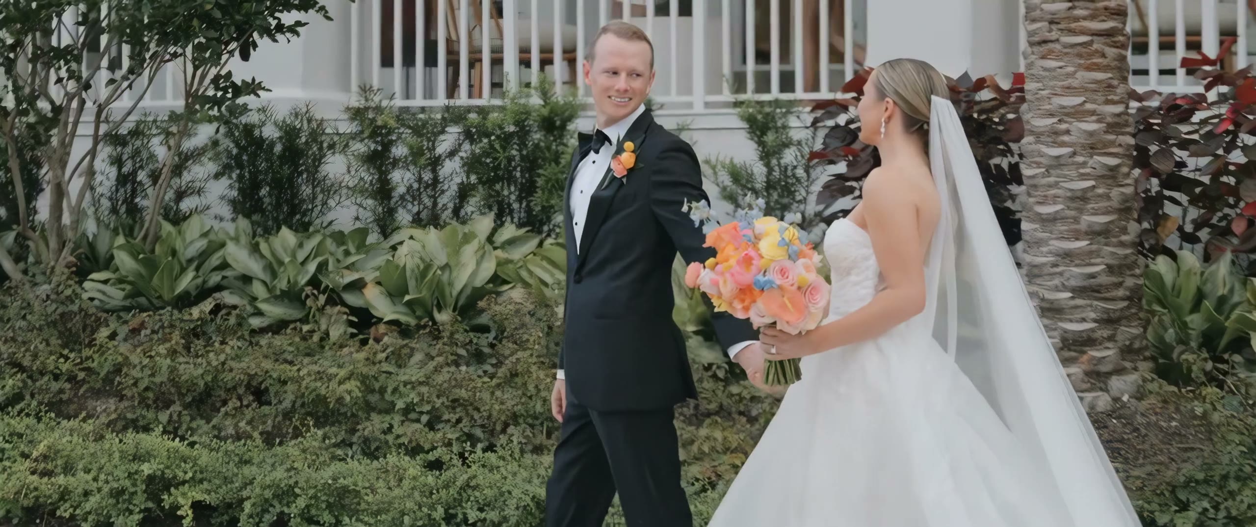 Bride and groom walking at LaPlaya Beach & Golf Resort, Naples · Labif Filmhouse wedding film